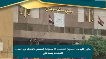 عاجل اليوم.. السجن المشدد 10 سنوات لمتهم بالاتجار في المواد المخدرة بسوهاج